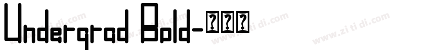 Undergrad Bold字体转换